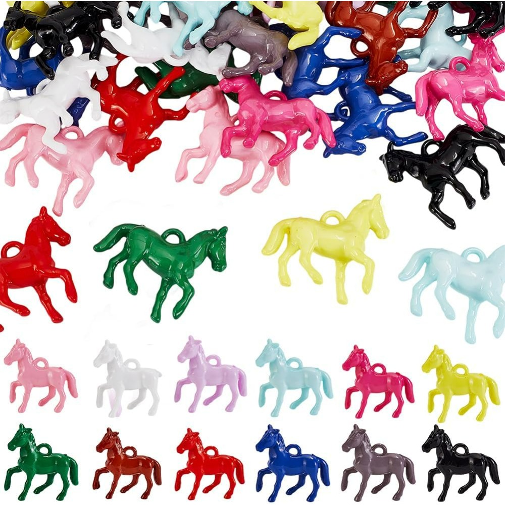 Resin Crafts - 48 Uds. Colgantes acrílicos opacos, 12