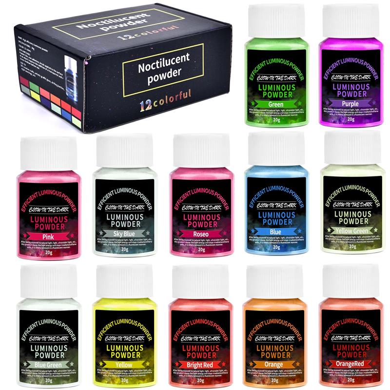 Resin Pigment Set - Kits de pigmentos en polvo luminosos