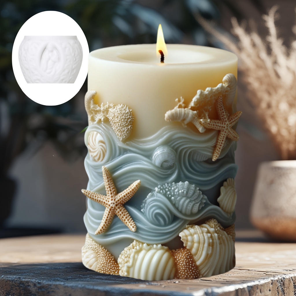 DIY estilo océano vela cilíndr - Resin Ocean Wave Mold reseña y precio